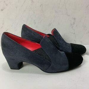 POS OLE ROUGE Grey suede heels
